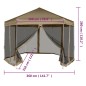 vidaXL Faltpavillon mit Seitenwänden Sechseckig 3,6x3,1m Taupe 220g/m² vidaXL Faltpavillon mit Seitenwänden Sechseckig 3,6x3,1m Taupe 220g/m²