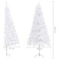 vidaXL Künstlicher Eck-Weihnachtsbaum Weiß 240 cm PVC vidaXL Künstlicher Eck-Weihnachtsbaum Weiß 240 cm PVC