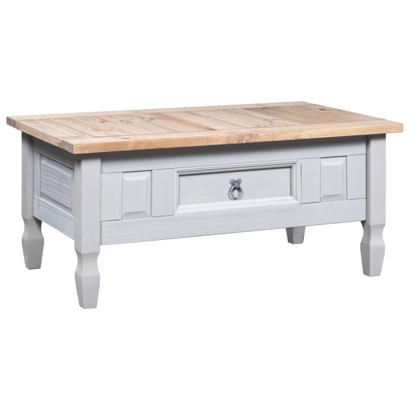 vidaXL Couchtisch Mexiko-Stil Kiefernholz Grau 100x55x44 cm vidaXL Couchtisch Mexiko-Stil Kiefernholz Grau 100x55x44 cm