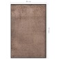 vidaXL Fußmatte Braun 80x120 cm vidaXL Fußmatte Braun 80x120 cm