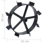 vidaXL Metallräder für 6,5 PS Benzin-Gartenfräse 2 Stk. vidaXL Metallräder für 6,5 PS Benzin-Gartenfräse 2 Stk.