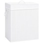 vidaXL Bambus-Wäschekorb mit 1 Fach Weiß 83 L vidaXL Bambus-Wäschekorb mit 1 Fach Weiß 83 L