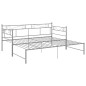 vidaXL Tagesbett Ausziehbar Grau Metall 90x200 cm vidaXL Tagesbett Ausziehbar Grau Metall 90x200 cm