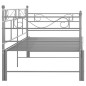 vidaXL Tagesbett Ausziehbar Grau Metall 90x200 cm vidaXL Tagesbett Ausziehbar Grau Metall 90x200 cm