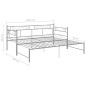vidaXL Tagesbett Ausziehbar Grau Metall 90x200 cm vidaXL Tagesbett Ausziehbar Grau Metall 90x200 cm