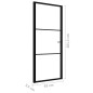 vidaXL Innentür ESG Glas und Aluminium 93x201,5 cm Schwarz vidaXL Innentür ESG Glas und Aluminium 93x201,5 cm Schwarz