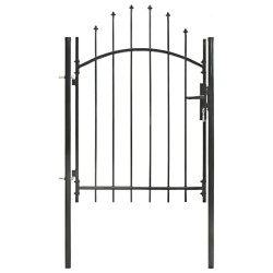 vidaXL Gartentor Stahl 1x1,75 m Schwarz