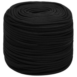 vidaXL Arbeitsseil Schwarz 8 mm 25 m Polyester