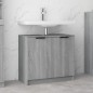 vidaXL Badschrank Grau Sonoma 64,5x33,5x59 cm Holzwerkstoff vidaXL Badschrank Grau Sonoma 64,5x33,5x59 cm Holzwerkstoff