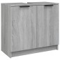 vidaXL Badschrank Grau Sonoma 64,5x33,5x59 cm Holzwerkstoff vidaXL Badschrank Grau Sonoma 64,5x33,5x59 cm Holzwerkstoff