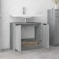 vidaXL Badschrank Grau Sonoma 64,5x33,5x59 cm Holzwerkstoff vidaXL Badschrank Grau Sonoma 64,5x33,5x59 cm Holzwerkstoff