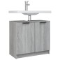 vidaXL Badschrank Grau Sonoma 64,5x33,5x59 cm Holzwerkstoff vidaXL Badschrank Grau Sonoma 64,5x33,5x59 cm Holzwerkstoff