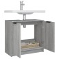 vidaXL Badschrank Grau Sonoma 64,5x33,5x59 cm Holzwerkstoff vidaXL Badschrank Grau Sonoma 64,5x33,5x59 cm Holzwerkstoff