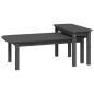 vidaXL 2-tlg. Couchtisch-Set Grau Massivholz Kiefer vidaXL 2-tlg. Couchtisch-Set Grau Massivholz Kiefer