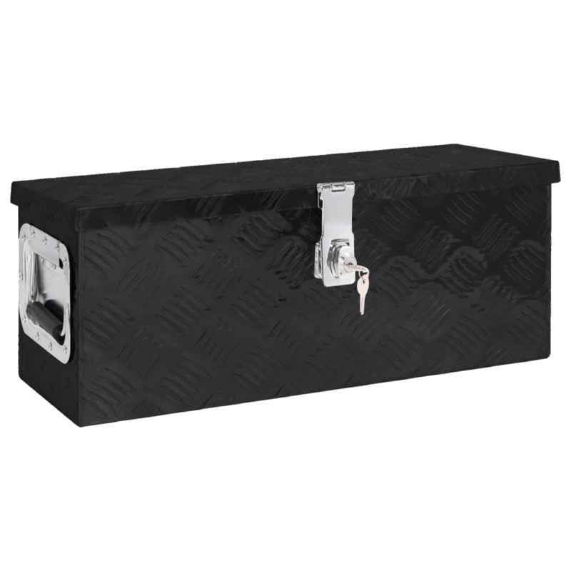 vidaXL Aufbewahrungsbox Schwarz 60x23,5x23 cm Aluminium vidaXL Aufbewahrungsbox Schwarz 60x23,5x23 cm Aluminium