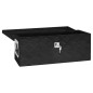 vidaXL Aufbewahrungsbox Schwarz 60x23,5x23 cm Aluminium vidaXL Aufbewahrungsbox Schwarz 60x23,5x23 cm Aluminium