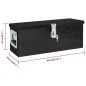 vidaXL Aufbewahrungsbox Schwarz 60x23,5x23 cm Aluminium vidaXL Aufbewahrungsbox Schwarz 60x23,5x23 cm Aluminium