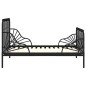 vidaXL Ausziehbett Schwarz Metall 80x130/200 cm vidaXL Ausziehbett Schwarz Metall 80x130/200 cm