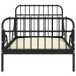 vidaXL Ausziehbett Schwarz Metall 80x130/200 cm vidaXL Ausziehbett Schwarz Metall 80x130/200 cm