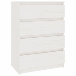 vidaXL Beistellschrank Weiß 60x36x84 cm Massivholz Kiefer