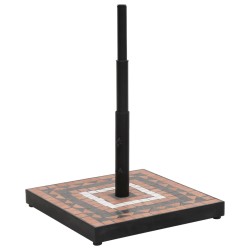 vidaXL Sonnenschirmständer Terrakotta und Weiß Quadratisch 12 kg