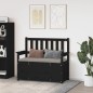 vidaXL Sitzbank Schwarz 112,5x51,5x96,5 cm Massivholz Kiefer vidaXL Sitzbank Schwarz 112,5x51,5x96,5 cm Massivholz Kiefer