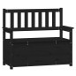 vidaXL Sitzbank Schwarz 112,5x51,5x96,5 cm Massivholz Kiefer vidaXL Sitzbank Schwarz 112,5x51,5x96,5 cm Massivholz Kiefer