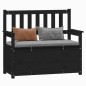 vidaXL Sitzbank Schwarz 112,5x51,5x96,5 cm Massivholz Kiefer vidaXL Sitzbank Schwarz 112,5x51,5x96,5 cm Massivholz Kiefer