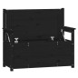 vidaXL Sitzbank Schwarz 112,5x51,5x96,5 cm Massivholz Kiefer vidaXL Sitzbank Schwarz 112,5x51,5x96,5 cm Massivholz Kiefer