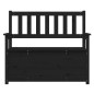 vidaXL Sitzbank Schwarz 112,5x51,5x96,5 cm Massivholz Kiefer vidaXL Sitzbank Schwarz 112,5x51,5x96,5 cm Massivholz Kiefer