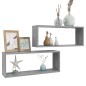 vidaXL Würfelregale 2 Stk. Betongrau 60x15x23 cm Holzwerkstoff vidaXL Würfelregale 2 Stk. Betongrau 60x15x23 cm Holzwerkstoff