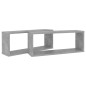 vidaXL Würfelregale 2 Stk. Betongrau 60x15x23 cm Holzwerkstoff vidaXL Würfelregale 2 Stk. Betongrau 60x15x23 cm Holzwerkstoff