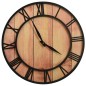 vidaXL Wanduhr 39 cm Braun und Schwarz MDF und Eisen vidaXL Wanduhr 39 cm Braun und Schwarz MDF und Eisen