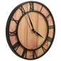 vidaXL Wanduhr 39 cm Braun und Schwarz MDF und Eisen vidaXL Wanduhr 39 cm Braun und Schwarz MDF und Eisen