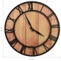 vidaXL Wanduhr 39 cm Braun und Schwarz MDF und Eisen vidaXL Wanduhr 39 cm Braun und Schwarz MDF und Eisen