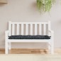 Gartenbank-Auflage Schwarz Karomuster 120x50x7 cm Stoff Gartenbank-Auflage Schwarz Karomuster 120x50x7 cm Stoff