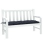 Gartenbank-Auflage Schwarz Karomuster 120x50x7 cm Stoff Gartenbank-Auflage Schwarz Karomuster 120x50x7 cm Stoff