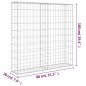 vidaXL Gabionenwand mit Abdeckung Verzinkter Stahl 80×20×100 cm vidaXL Gabionenwand mit Abdeckung Verzinkter Stahl 80×20×100 cm