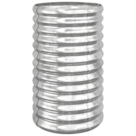 vidaXL Pflanzkübel Pulverbeschichteter Stahl 40x40x68 cm Silber
