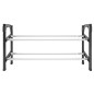 vidaXL Schuhregal mit 2 Ablagen Ausziehbar 119x24x37 cm vidaXL Schuhregal mit 2 Ablagen Ausziehbar 119x24x37 cm
