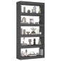 vidaXL Bücherregal/Raumteiler Grau 80x30x167,4 cm Massivholz Kiefer vidaXL Bücherregal/Raumteiler Grau 80x30x167,4 cm Massivholz Kiefer