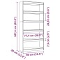 vidaXL Bücherregal/Raumteiler Grau 80x30x167,4 cm Massivholz Kiefer vidaXL Bücherregal/Raumteiler Grau 80x30x167,4 cm Massivholz Kiefer