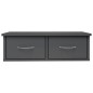 vidaXL Wand-Schubladenregal Hochglanz-Grau 60x26x18,5 cm Holzwerkstoff