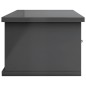 vidaXL Wand-Schubladenregal Hochglanz-Grau 60x26x18,5 cm Holzwerkstoff
