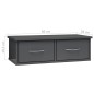 vidaXL Wand-Schubladenregal Hochglanz-Grau 60x26x18,5 cm Holzwerkstoff