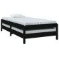 vidaXL Stapelbett Schwarz 90x190 cm Massivholz Kiefer vidaXL Stapelbett Schwarz 90x190 cm Massivholz Kiefer