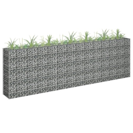 vidaXL Gabionen-Hochbeet Verzinkter Stahl 270 x 30 x 90 cm