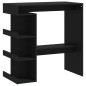 vidaXL Bartisch mit Regal Schwarz 100x50x101,5 cm Holzwerkstoff vidaXL Bartisch mit Regal Schwarz 100x50x101,5 cm Holzwerkstoff