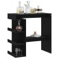 vidaXL Bartisch mit Regal Schwarz 100x50x101,5 cm Holzwerkstoff vidaXL Bartisch mit Regal Schwarz 100x50x101,5 cm Holzwerkstoff