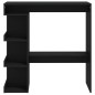 vidaXL Bartisch mit Regal Schwarz 100x50x101,5 cm Holzwerkstoff vidaXL Bartisch mit Regal Schwarz 100x50x101,5 cm Holzwerkstoff